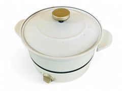 中古 BRUNO ブルーノ グリルポット BOE029-WH ホワイト 多機能調理鍋 グリル 蒸し煮 揚げ物対応 コンパクトデザイン 調理家電 電気鍋  家庭用鍋 煮込み料理
