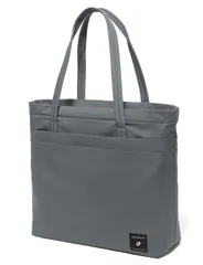 横型-ダークグレー [HIKKER-LINK] トートバッグ ハンドバッグ A4 大容量 三層構造 仕切り設計 軽量 撥水 無地 カジュアル 通勤 通学 ビジネス メンズ レディース (横型-ダークグレー)