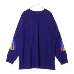 FACETASM (ファセッタズム) 23SS RIB LONG SLEEVE TEE サイドレインボーライン ロングスリーブ 長袖Tシャツ パープル MKS-TEE-M01