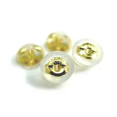 ピアスキャッチK18(18金)ダブルロック・2ペア(4コ)セットシリコン 日本製 ポスト径0.65mm～0.8mm対応 made in JAPAN