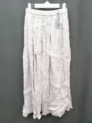 ◇ ◎ ●未使用● JEANASIS タグ付き ロング ギャザー シャイニータック スカート サイズF グレー系 レディース P  【1403110002466】