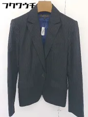 ◇ INDIVI インディヴィ 1B シングル 長袖 テーラード ジャケット サイズ38 ブラック系 レディース  【1110050004626】