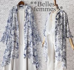 152オフホワイト★新品M～L★上品で軽やかなシアー素材*シフォン生地ロングテールブラウス*夏の羽織ロングブラウス*紫外線対策