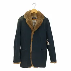 バーバリーブラックレーベル BURBERRY BLACK LABEL ラビットファーデニムジャケット メンズ  Lのサムネイル