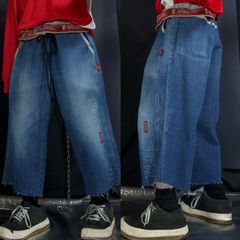 JADED LONDON Full Graphics Alien&Fire Baggy Denim 総柄