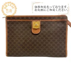 【５％OFF フォロワークーポン！！】CELINE セリーヌ セカンドバッグ ポーチ 小物入れ マカダム クラッチバッグ バッグ カバン ブランド セカンドバッグ 結婚式 パーティー ブラウン ユニセックス おすすめ 人気