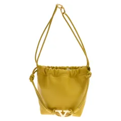 VALENTINO (ヴァレンチノ) ロゴ ミニ レザー バケットバッグ イエロー 4W0P0AC3ZFJのサムネイル