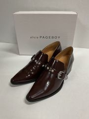 72.alicia PAGEBOY  メタルバックルローファー ポインテッドトゥ Lサイズ【併売品】