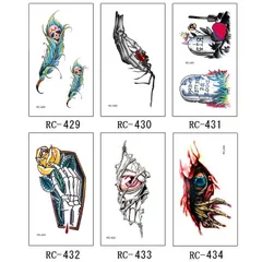 タトゥーシール メンズ レディース シンプル 男性 女性 防水 長持ち かっこいい 可愛い 転写 取れにくい セクシー 3D 影 立体 昆虫 蜘蛛 サソリ カラフル ボディーシール ボディペイント ボディステッカー 仮装コスプレ ハロウィン夏 おしゃれ★4