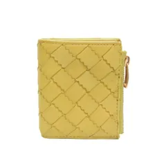美品　ボッテガヴェネタ　イントレチャート　財布　三つ折財布　イエロー BOTTEGA VENETA ボッテガヴェネタ 三つ折り財布 イントレ
