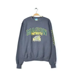 チャンピオン スウェット カレッジプリント アーチロゴ 袖プリントトレーナー ダークグレー CHAMPION サイズS 古着 @CF0763