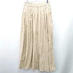 ◇ Θ CLASSICALELF ウエストゴム ロング丈 フレア スカート サイズＭ-Ｌ ベージュ レディース E  【1409100042429】