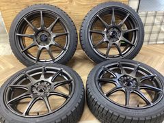 【送料無料】WEDS SPORT SA99R 17インチ 7.0J 5/114.3 +53 EJブロンズ DUNLOP WM02 195/45R17 81Q 2024年製 中古1台分 スイフトスポーツ