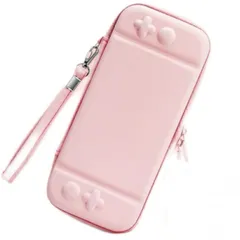 Switch lite ケース ニンテンドースイッチライトケース キャリングケース 持ち運び便利/軽量/耐衝撃/可愛い ゲームカード10枚収納 ジョイコン 全面保護 ストラップ付き 色 ピンク