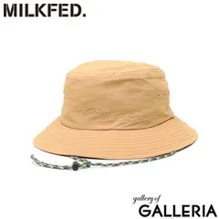 ミルクフェド ハット レディース MILKFED. UVカット 帽子 夏 バケットハット 紐付き 吸水速乾 撥水 消臭 抗菌 遮光 遮熱 紫外線対策 日除け ロゴ 刺繍 シンプル ARCH COOPER LOGO BUCKET HAT 103252051004のサムネイル