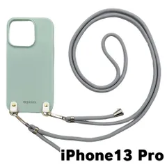 【新品未使用】iPhone13 Pro アイフォン13プロ ケース(くすみグリーン/グレー)ひも TPU カバー ストラップ myones 斜め掛け zmyones002-ps1-st25-iphone13pro-gr-gy