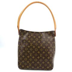 LOUIS VUITTON ルーピングGM モノグラム モノグラム レザー×PVC ブラウン ショルダーバッグ ゴールド M51145