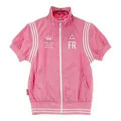 サイズ：M LE COQ GOLF ルコックゴルフ  裏メッシュ 半袖 ジップジャケット  ピンク系 [240101462593] ゴルフウェア レディース ストスト