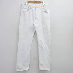 W33/古着 ジーンズ Levis リーバイス 501 メンズ コットン 白 ホワイト デニム 25mar08 中古 ボトムス ジーパン Gパン ロング パンツ