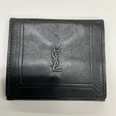 【美品】サンローラン コインケース 小銭入れ ブラック YSL シルバーロゴ Yves Saint Laurent - YSL イヴ・サンローラン 小銭入れ コイン