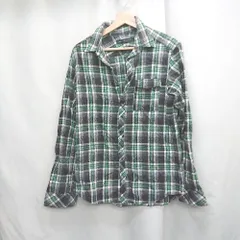 ◇ Θ SHIPS シップス ブロックチェック 長袖 長袖シャツ サイズ グリーン系 レディース　メンズ E  【1505290055093】