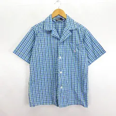 ポロ バイ ラルフローレン Polo by Ralph Lauren パジャマ シャツ 半袖 チェック ロゴ コットン S ブルー系 ※EKMのサムネイル