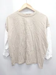 ◇ ⊂ ◎ ●未使用● CRAFT STANDARD BOUTIQUE クラフト 9分袖 カットソー サイズF ベージュ レディース E  【1506110004017】