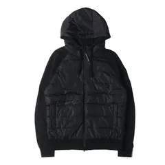 美品 CANADA GOOSE カナダグース ジャケット サイズ:M フーデッド サークルワッペン スウェット コンビ ダウン ジャケット (HYBRIDGE HURON FULL ZIP HOODY) ブラック 黒 アウター ブルゾン【メンズ】のサムネイル
