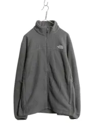 【お得なクーポン配布中!】 ノースフェイス ワッフル フリース ジャケット メンズ L 古着 The North Face アウトドア ブルゾン フルジップ ハイネック ワンポイント 灰