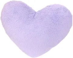 Queen-b クッション ハート かわいい ふわふわ モコモコ 肌に優しい 可愛い 癒し 女の子 リビング ソファー 寝室 おしゃれ 枕 背もたれ 座布団 インテリア 装飾 飾り(パープル,  46x36cm)