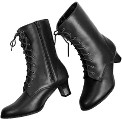 Size:26.0 cm_Color:ブラック [KYOETSU] [キョウエツ] 袴 ブーツ 編み上げブーツ レースアップブーツ 袴用ブーツ 卒業式 レディース (26.0cm, ブラック)