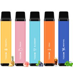 電子タバコ 使い捨て vape 12500回吸引可能 5風味セット メンソール入り 大容量 爆煙 水蒸気タバコ メンテナンス不要 ビタミン入り ニコチン0 タール0 禁煙 ベイプ O2Plus型 TORIDO