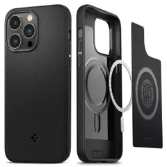 【数量限定】Spigen iPhone14ProMax ケース Magsafe対応 マグネット搭載 TPU ワイヤレス充電対応 米軍MIL規格取得 耐衝撃 すり傷防止 マグ・アーマー マグフィット ACS04844 (マット・ブラック)