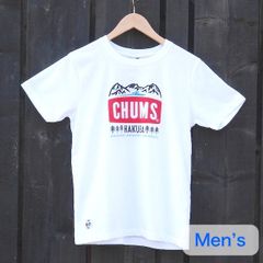 チャムス　Tシャツ　メンズ　HAKUBA SANZAN【ホワイト】