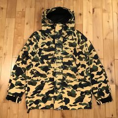 GORE TEX スノボジャケット Mサイズ a bathing ape BAPE snowboard jacket エイプ ベイプ アベイシングエイプ 迷彩 1st camo yellow