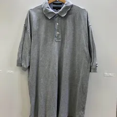 TOMMY HILFIGER トミーヒルフィガー 半袖 ポロシャツ ワッペン 刺繍 オーバーサイズ PHILIPPINES製 XLサイズ グレー