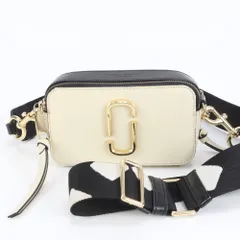 美品 マークジェイコブス ザ スナップショット レザー ショルダーバッグ 斜め掛け ハンド トート ホワイト レディース RUE CQ20-6【中古】