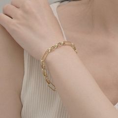 ブレスレット 金属アレルギー対応 つけっぱなしOK レディース ステンレス サージカル 錆びにくい 水に強い メタル チェーン カジュアル st0064 ルピス lupis