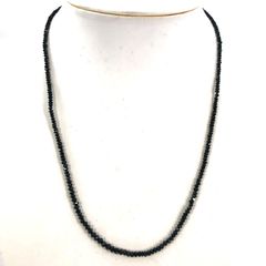メレブラックダイヤ ネックレス K18WG 20ct レディース 【OE-913】