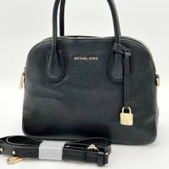 【美品】MICHAELKORS マーサー ドーム型 ハンドバッグ 2way 黒色 美品】MICHAELKORSマーサー ドーム型 ハンドバッグ 2way 黒色