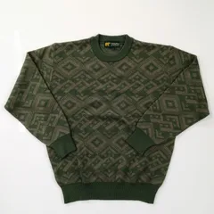 Golden Bear　メンズ　セーター　ニット　Lサイズ　深緑　アクリル　毛　ANM10-31
