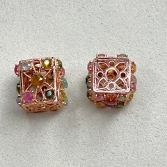 104  トルマリン  ボックス型　天然石ペンダントトップ