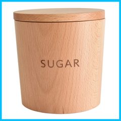 【在庫処分】木のキャニスター (シュガー TOUGEI 砂糖) 250ml 籐芸 木製 保存容器