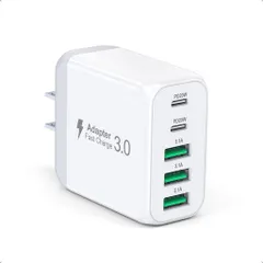 USBコンセントPD20W携帯充電器合計50W5ポートUSBC+USBAiPhone15充電器ACアダプター携帯に便利コンセントType-CタイプCアダプタ電源タップiPhone/iPad/Galaxy