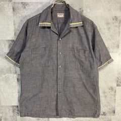 60s USA製  McGREGOR マックレガー 半袖オープンカラーシャツ グレー M