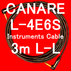 CANARE L-4E6S Instruments Cable w/ Neutrik Gold Plated TS Plug LL 3m