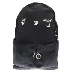 OFF-WHITE (オフホワイト) ロゴプリント フックリング バックパック リュック OMNB003R21FAB0011001 ブラックのサムネイル