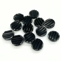 【特価】手芸　ボタン　黒・ラメ　約15mm　13個まとめ売り※