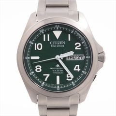 【美品】シチズン　CITIZEN　プロマスター　LANDシリーズ　PMD56-2951　H100-S074398　エコドライブ　ラジオコントロール　デイデイト　グリーン　チタニウム