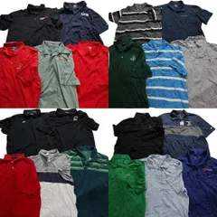 古着卸 まとめ売り ブランドMIX ポロシャツ 20枚セット (メンズ 2XL ) ナイキ アディダス チャムス ノーティカ 中古 古着 NA0419